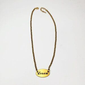 Cynthia Garrett Dream Matte Gold Tone Chain Necklace Made In India 18"